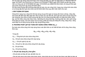 Hướng dẫn 08/HD-SXD lập dự toán công trình xây dựng theo đơn giá sửa chữa