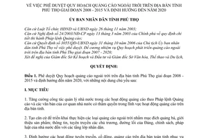 Quyết định 3727/QĐ-UBND phê duyệt Quy hoạch quảng cáo ngoài trời