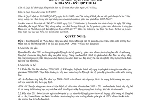 Nghị quyết 39/2008/NQ-HĐND nâng cao chất lượng đội ngũ cán bộ quản lý, giáo viên