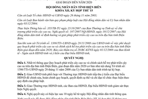 Nghị quyết 144/2008/NQ-HĐND thông qua Quy hoạch phát triển cây cao su