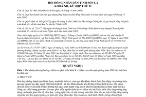 Nghị quyết 241/2008/NQ-HĐND phát triển kinh tế xã hội đảm bảo an ninh quốc phòng 2009 Sơn La