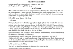 Quyết định 167/2008/QĐ-TTg chính sách hỗ trợ hộ nghèo về nhà ở