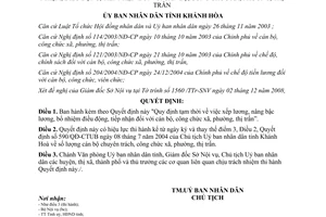 Quyết định 3063/QĐ-UBND 2008 xếp lương nâng bậc lương bổ nhiệm cán bộ công chức Khánh Hòa
