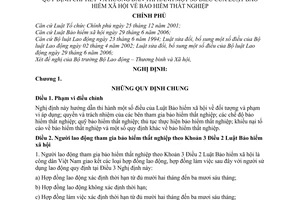 Nghị định 127/2008/NĐ-CP hướng dẫn Luật Bảo hiểm xã hội về bảo hiểm thất nghiệp