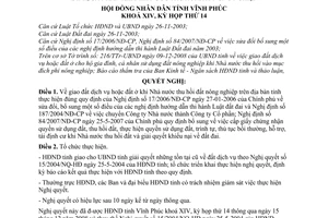 Nghị quyết 27/2008/NQ-HĐND  giao đất dịch vụ, đất ở có thu tiền sử dụng đất cho các hộ gia đình, cá nhân khi Nhà nước thu hồi đất nông nghiệp