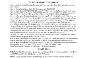 Quyết định 45/2008/QĐ-UBND quy định bồi thường, hỗ trợ và tái định cư khi nhà nước thu hồi đất trên địa bàn tỉnh An Giang