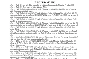 Quyết định 69/2008/QĐ-UBND quy định trách nhiệm quản lý chất lượng công trình xây dựng tỉnh Bình Dương