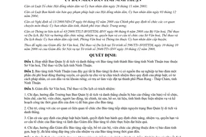 Quyết định 348/2008/QĐ-UBND hợp thành bảo tàng tỉnh Ninh Thuận