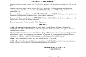 Decision No. 118/2008/QD-BTC amending and supplementing the Minister of Finance