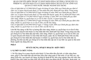 Thông tư liên tịch  20/2008/TTLT-BXD-BNV  hướng dẫn chức năng, nhiệm vụ, quyền hạn và cơ cấu tổ chức của cơ quan chuyên môn
