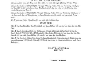 Quyết định 2637/2008/QĐ-UBND Quy chế làm việc của Ủy ban nhân dân Bắc Kạn