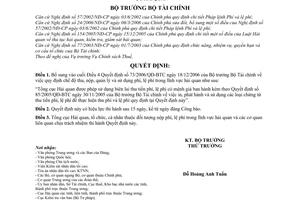 Quyết định 118/2008/QĐ-BTC quy định chế độ thu, nộp, quản lý và sử dụng phí, lệ phí trong lĩnh vực hải quan