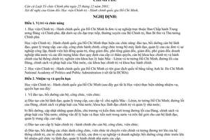 Nghị định 129/2008/NĐ-CP chức năng, nhiệm vụ, quyền hạn cơ cấu tổ chức của Học viện chính trị - hành chính quốc gia Hồ Chí Minh