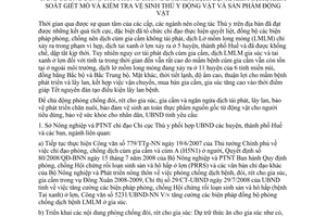 Chỉ thị 38/CT-UBND năm 2008 phòng chống dịch bệnh kiểm soát giết mổ Thừa Thiên Huế