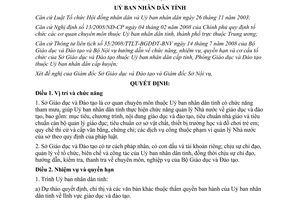 Quyết định 2480/QĐ-UBND 2008 chức năng nhiệm vụ Sở Giáo dục Đào tạo Bến Tre