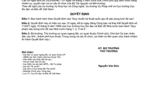 Quyết định 11/2008/QĐ-BTNMT "Quy chuẩn kỹ thuật quốc gia về xây dựng lưới độ cao"