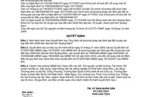 Quyết định 51/2008/QĐ-UBND quy định phương pháp xác định giá đất và giá đất năm 2009