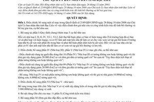 Quyết định 2379/QĐ-UBND bổ sung đơn giá nhà cửa và công trình kiến trúc để tính bồi thường và hỗ trợ giải tỏa, tỉnh Bạc Liêu