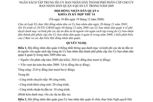 Nghị quyết 50/2008/NQ-HĐND duyệt danh mục và kinh phí các dự án đầu tư từ nguồn vốn ngân sách tập trung