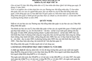 Nghị quyết 10/2008/NQ-HĐND nhiệm vụ kinh tế - xã hội năm 2009 quận 10