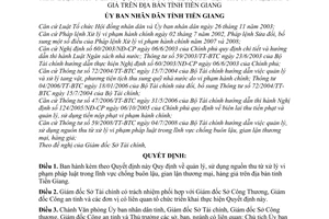 Quyết định 44/2008/QĐ-UBND quy định quản lý,sử dụng nguồn thu từ xử lý vi phạm pháp luật chống buôn lậu, gian lận thương mại, hàng giả tỉnh Tiền Giang