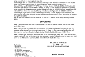 Quyết định 89/2008/QĐ-UBNDQuy định giá đất trên địa bàn thành phố Hồ Chí Minh