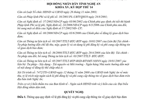 249/2008/NQ-HĐND mức thu và tỷ lệ trích nộp ngân sách lệ phí đăng ký