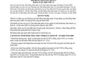 Nghị quyết 04/2008/NQ-HĐND nhiệm vụ kinh tế - xã hội năm 2009 quận 5