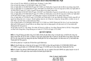 Quyết định 57/2008/QĐ-UBND công bố bảng giá nhân công,hệ số điều chỉnh chi phí nhân công,máy và thiết bị thi công xây dựng công trình Thành phố Hà Nội