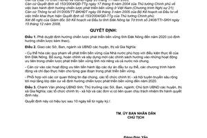 Quyết định 38/2008/QĐ-UBND  Định hướng chiến lược phát triển bền vững