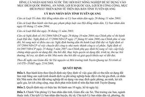 Quyết định số 23/2008/QĐ-UBND giao đất có thu tiền sử dụng đất làm mặt bằng Tuyên Quang