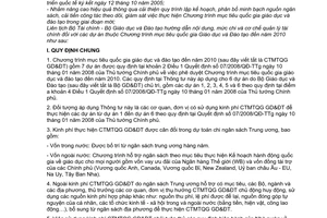Thông tư liên tịch 125/2008/TTLT-BTC-BGD&ĐT hướng dẫn quản lý và sử dụng kinh phí thực hiện chương trình mục tiêu quốc gia GDĐT đến 2010