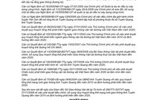 Quyết định 700/QĐ-UBND điều chỉnh Quy hoạch tổng thể mạng lưới giao thông