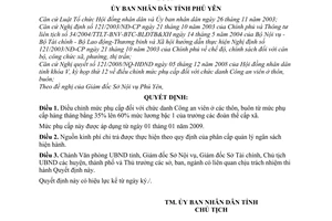 Quyết định 2134/2008/QĐ-UBND điều chỉnh mức phụ cấp chức danh Công an viên