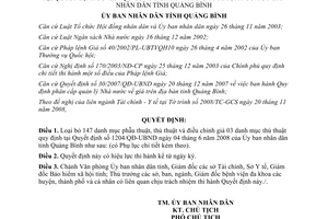 Quyết định 3417/QĐ-UBND năm 2008 điều chỉnh danh mục phẫu thủ thuật