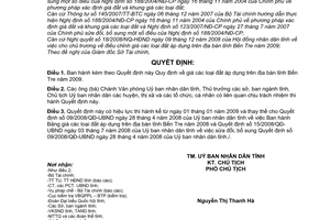 Quyết định 27/2008/QĐ-UBND Quy định giá đất áp dụng trên địa bàn tỉnh Bến Tre năm 2009