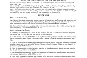 Quyết định 523/QĐ-TCTDTT quy định chức năng, nhiệm vụ, quyền hạn và cơ cấu tổ chức của Báo Thể thao Việt Nam