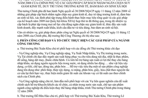 Chỉ thị 18/CT-BCT thực hiện Nghị quyết 30/2008/NQ-CP giải pháp cấp bách ngăn chặn suy giảm kinh tế duy trì tăng trưởng kinh tế đảm bảo an sinh xã hội