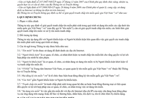 Thông tư 10/2008/TT-BTTTT giải quyết tranh chấp tên miền quốc gia Việt Nam .vn