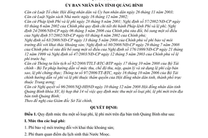 Quyết định 30/2008/QB-UBND mức thu phí, lệ phí mới