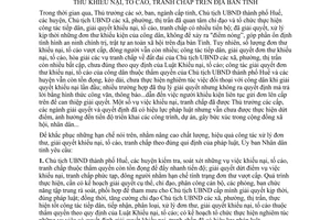 Chỉ thị 41/2008/CT-UBND nâng cao chất lượng tăng cường giải quyết đơn khiếu nại