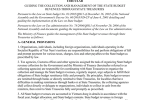 Circular No. 128/2008/TT-BTC guiding the collection and management of the state