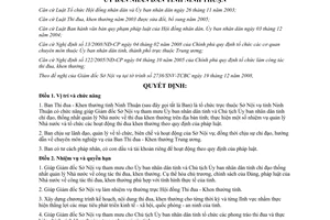 Quyết định 379/2008/QĐ-UBND chức năng nhiệm vụ quyền hạn cơ cấu Ban Thi đua khen