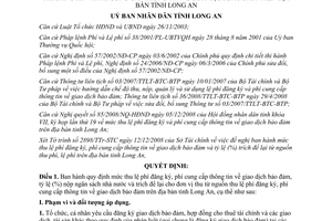 Quyết định 79/2008/QĐ-UBND lệ phí đăng ký giao dịch bảo đảm Long An