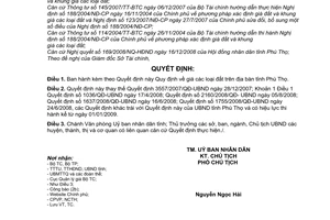 Quyết định 3989/2008/QĐ-UBND giá đất trên đại bàn tỉnh Phú Thọ