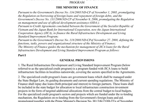 Circular No. 132/2008/TT-BTC of December 29, 2008, guiding the loan management mechanism applicable to the Japan International Cooperation Agency (JICA)'s specialized credit program.