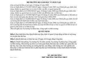 Quyết định 78/2008/QĐ-BGDĐT Quy định quản lý hoạt động sở hữu trí tuệ trong cơ sở giáo dục đại học