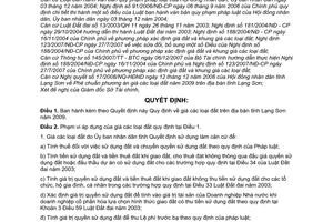 Quyết định 34/2008/QĐ-UBND quy định giá đất năm 2009 trên địa bàn tỉnh Lạng Sơn