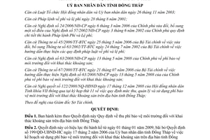 Quyết định 56/2008/QĐ-UBND-HC phí bảo vệ môi trường đối với khai thác khoáng sản