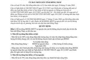 Quyết định 58/2008/QĐ-UBND hỗ trợ đóng BHXH BHYT cán bộ không chuyên trách xã Đồng Tháp